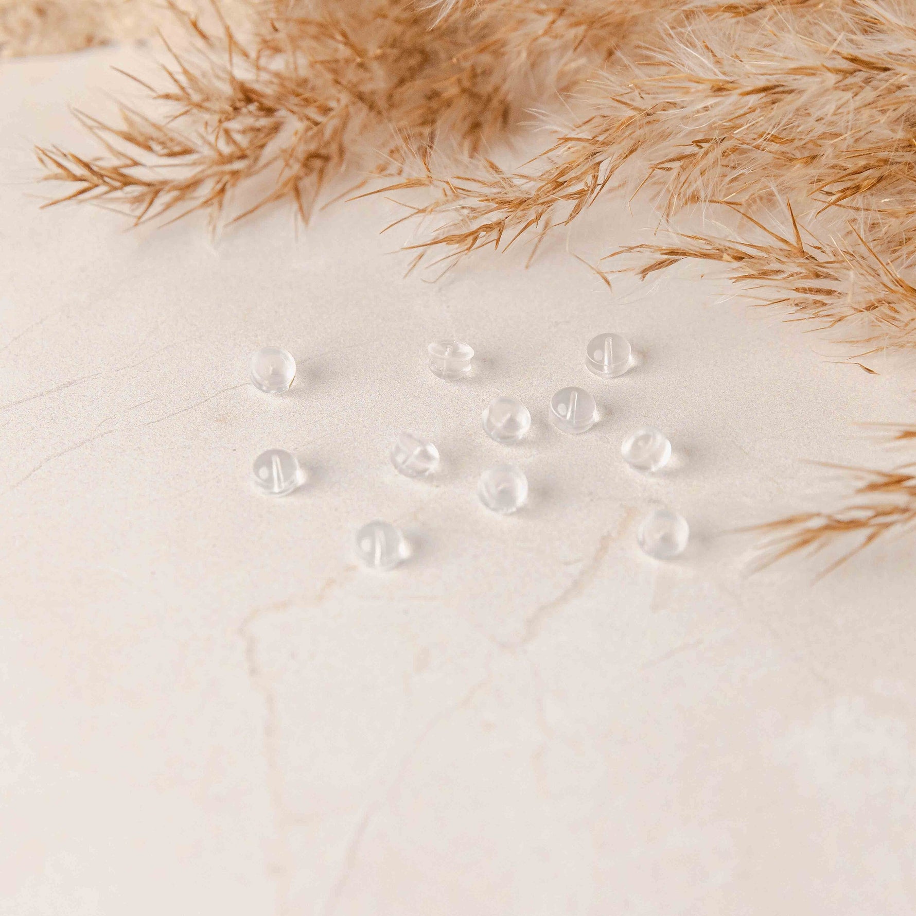 Bulk Rounded Style Clear Silicone Earring Backs, 200 Pieces - 