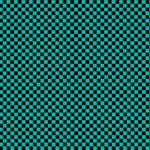 Caribbean Sea & Black Checkered Pattern Acrylic Sheets - CMB Pattern Acrylic