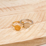 Centered Circle Ring (Silver or Gold, Sizes 6 - 10), 1 Total, Metal Blank 159 - 