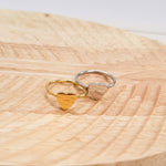 Centered Heart Ring (Silver or Gold, Sizes 6 - 10), 1 Total, Metal Blank 157 - 