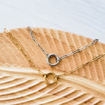 Charm Holder Paperclip Chain Necklace (Silver or Gold), 1 Total, Metal Blank 178 - 