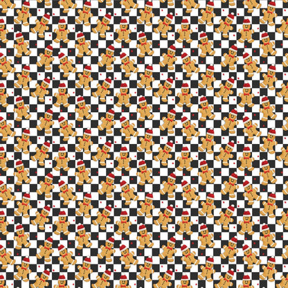 Checkerboard Gingerbread Men Pattern Acrylic Sheets - CMB Pattern Acrylic