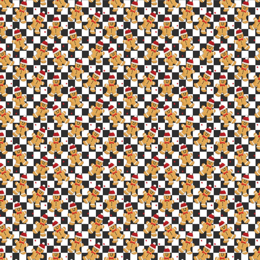 P0218 | Checkerboard Gingerbread Men Pattern Acrylic Sheets – Custom ...
