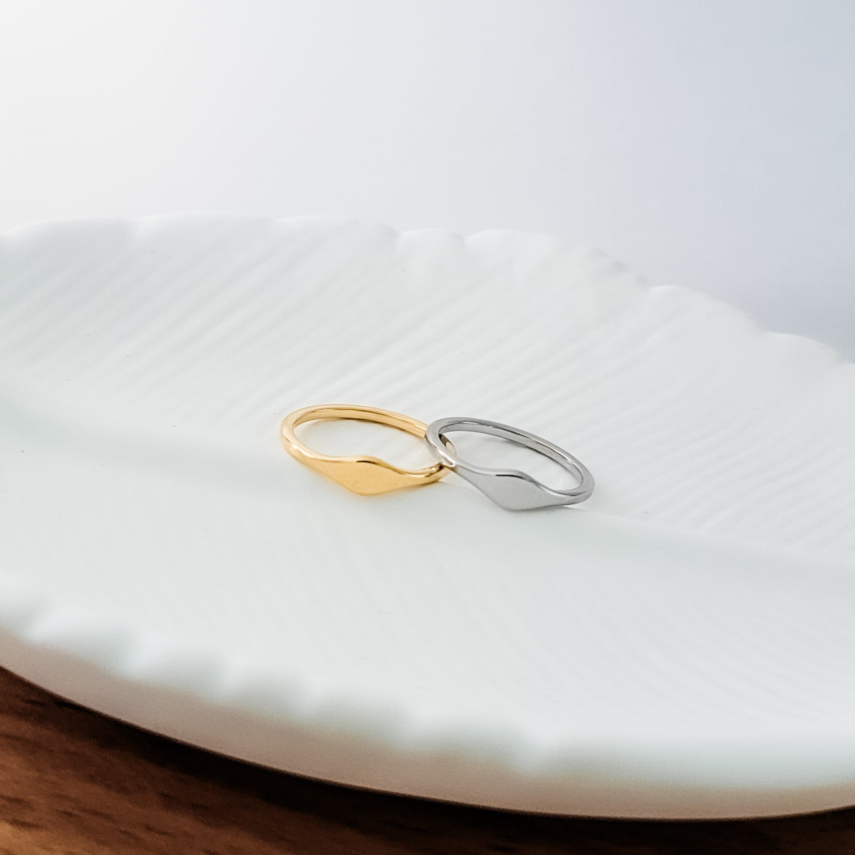 Chevron Ring (Silver or Gold, Sizes 6 - 10), 1 Total, Metal Blank 161 - 