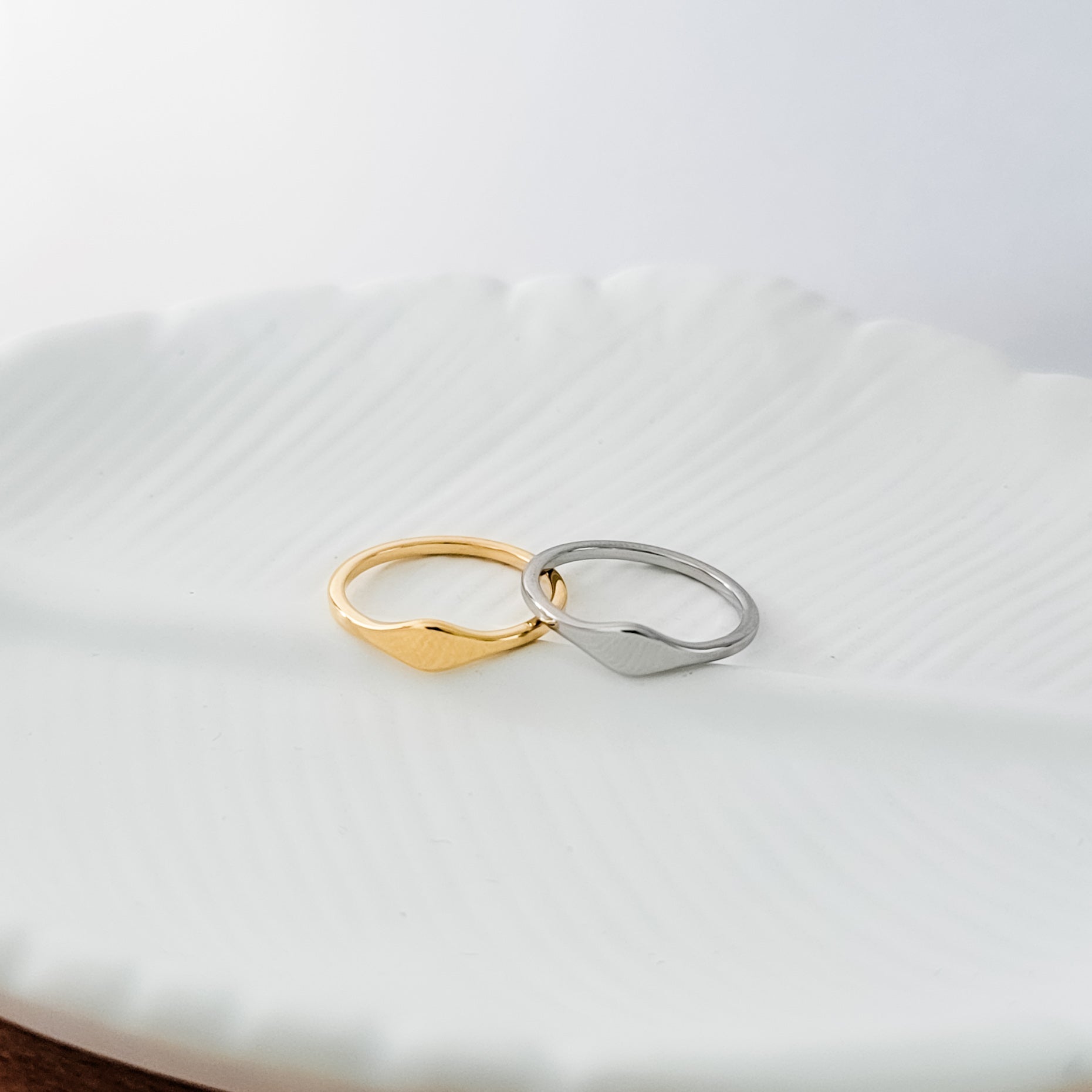 Chevron Ring (Silver or Gold, Sizes 6 - 10), 1 Total, Metal Blank 161 - 