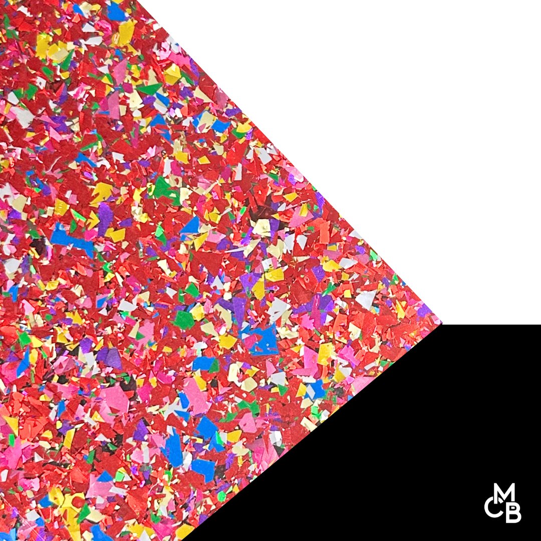 Christmas Party Chunky Flake Glitter Cast Acrylic | Glitter Acrylic Sheet | CMB Acrylic