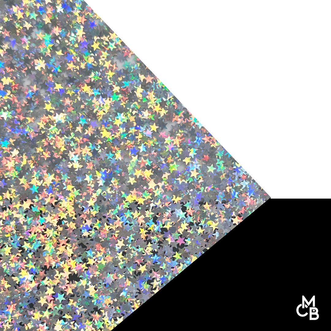 Chunky Stars Glitter Cast Acrylic | Glitter Acrylic Sheet | CMB Acrylic