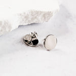 Circle Studs (Choose Silver, Gold, or Rose Gold), 1 Pair Total, Metal Blank 39 - 