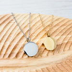 Circle Urn Memorial Necklace (Silver, Gold, or Rose Gold), 1 Total, Metal Blank 74 - 