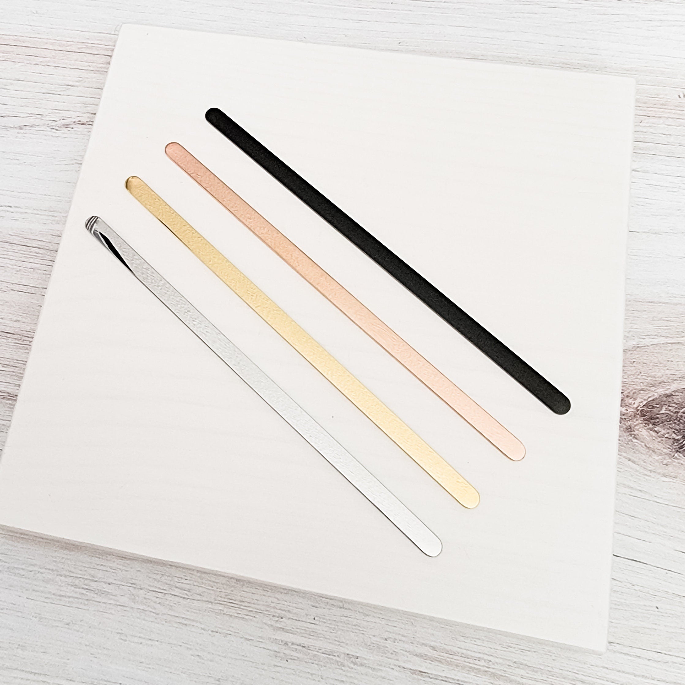 Classic 1/4" Flat Bangle Blank (Silver, Gold, Rose Gold, or Black), 1 Total, Metal Blank 28 - 