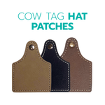 Cow Tag Leatherette Hat Patches - LASERABLE LEATHERETTE