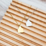 Cow Tag Pendant Necklace (Silver or Gold), 1 Total, Metal Blank 131 - 