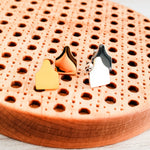 Cow Tag Studs (Silver or Gold), 1 Pair Total, Metal Blank 136 - 