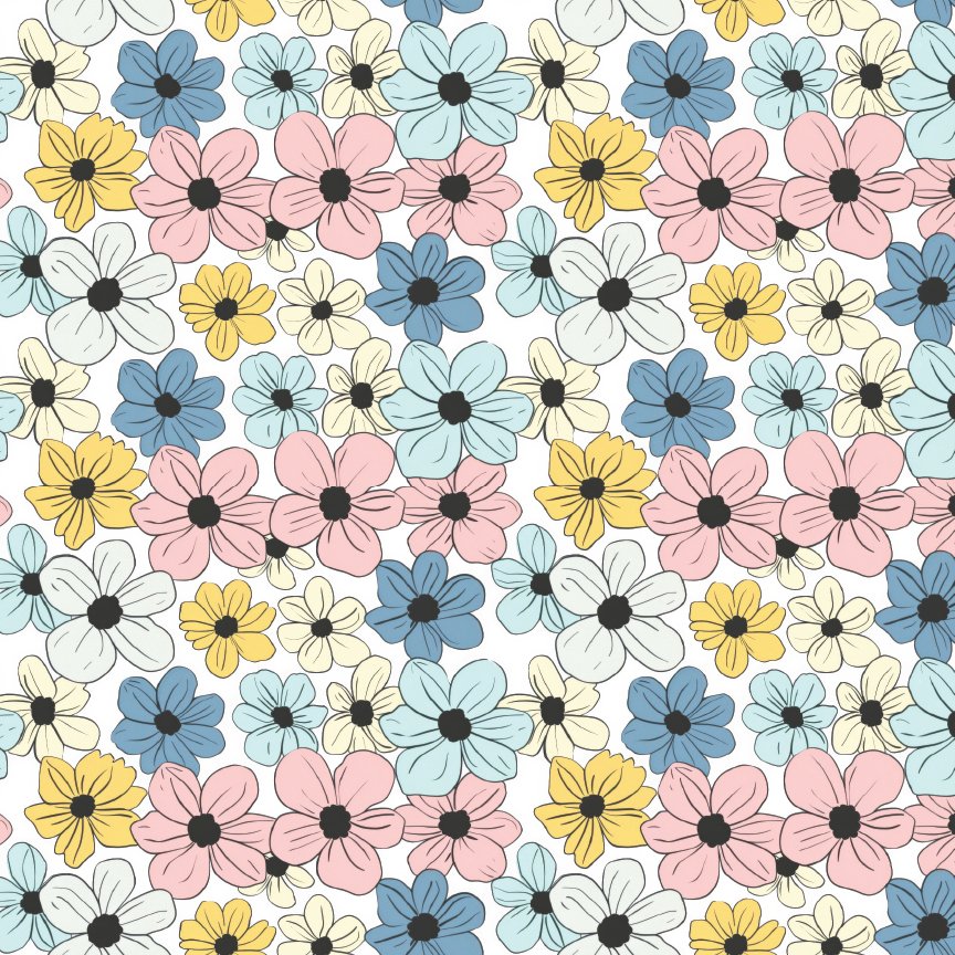 P0286 | Cute Pastel Floral Pattern Acrylic Sheets – Custom Made Better