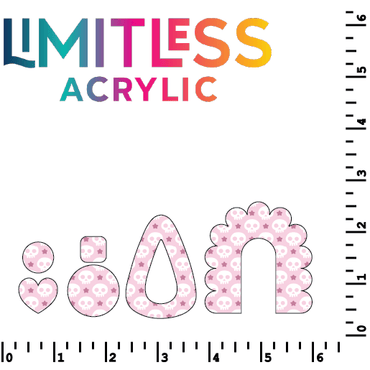 Cute Pink Skulls Pattern Acrylic Sheets - CMB Pattern Acrylic