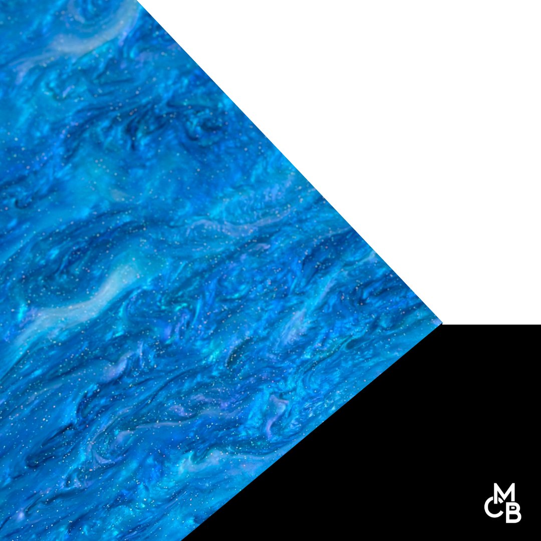 Cyan Blue Marbled Glitter Cast Acrylic | Marbled Acrylic Sheet | CMB Acrylic