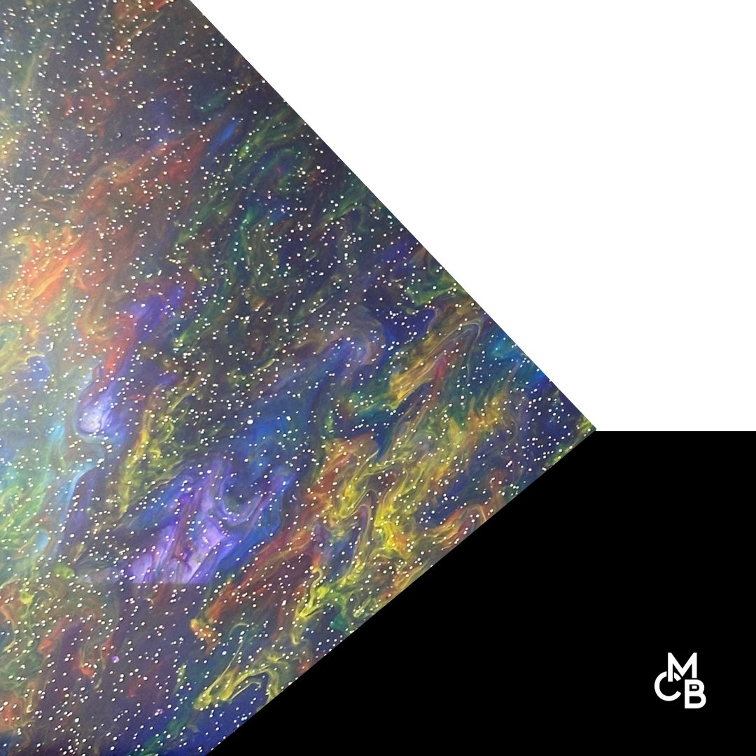 Dark Night Tie Dye Marbled Glitter Cast Acrylic | Marbled Acrylic Sheet | CMB Acrylic