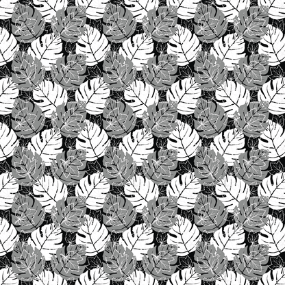 Distressed Black White Gray Leaves Pattern Acrylic Sheets - CMB Pattern Acrylic