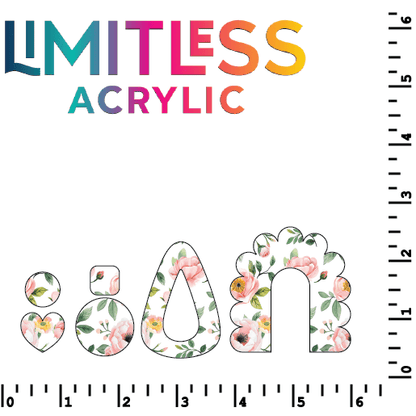 Distressed Pink Floral Pattern Acrylic Sheets - CMB Pattern Acrylic