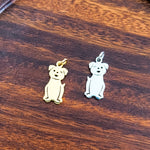 Dog Charms with Attached Jump Rings (Silver or Gold), 5 Total, Metal Blank 148 - 
