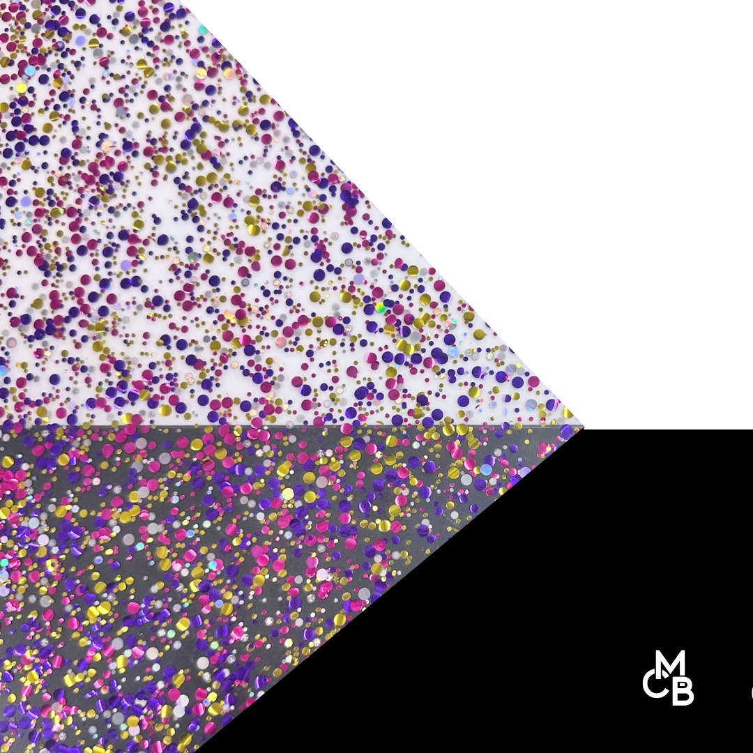 Dot Glitter Cast Acrylic Sheets | 1/8" | 48" X 96" - 