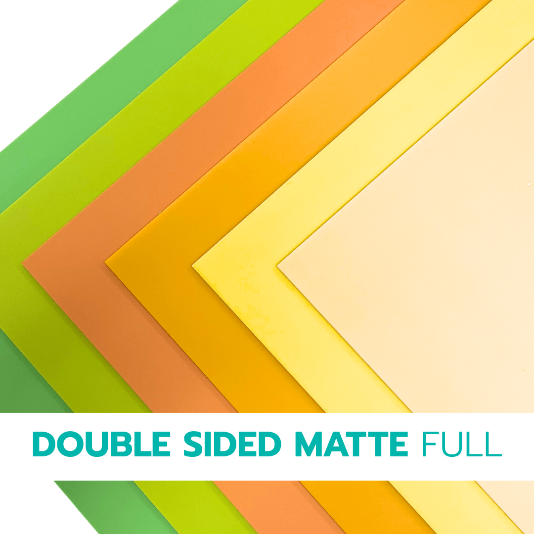 Double Sided Matte Cast Acrylic Sheets | 1/8" | 48" X 96" - Acrylic Sheets