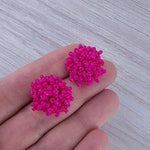 Dragonfruit 15mm Small Seed Bead Topper, 1 Pair, Seed Bead 36 - 