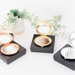 Elegant Compact Mirror (Gold, Silver, or Rose Gold), 1 Piece, Metal Blank 54 - 