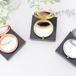Elegant Compact Mirror (Gold, Silver, or Rose Gold), 1 Piece, Metal Blank 54 - 