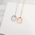 Encircled Heart Necklace (Silver or Gold), 1 Total, Metal Blank 25 - 