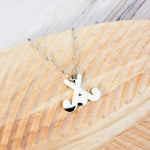 Field Hockey Pendant Necklace (Silver or Gold), Metal Blank 84 - 
