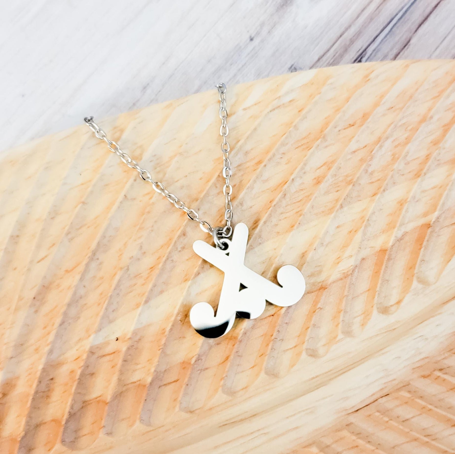 Field Hockey Pendant Necklace (Silver or Gold), Metal Blank 84 - 