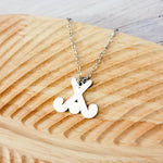 Field Hockey Pendant Necklace (Silver or Gold), Metal Blank 84 - 