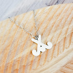 Field Hockey Pendant Necklace (Silver or Gold), Metal Blank 84 - 