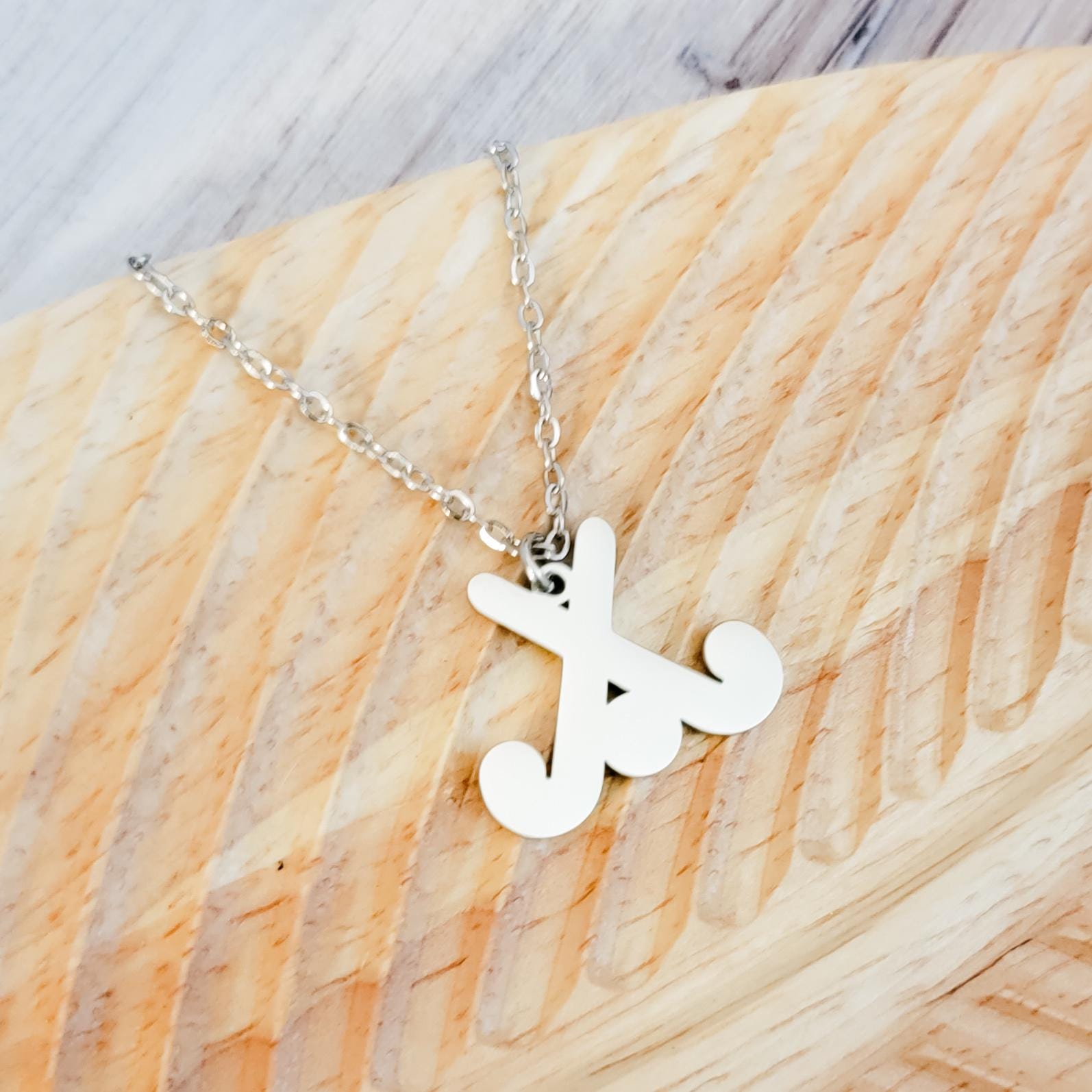 Field Hockey Pendant Necklace (Silver or Gold), Metal Blank 84 - 