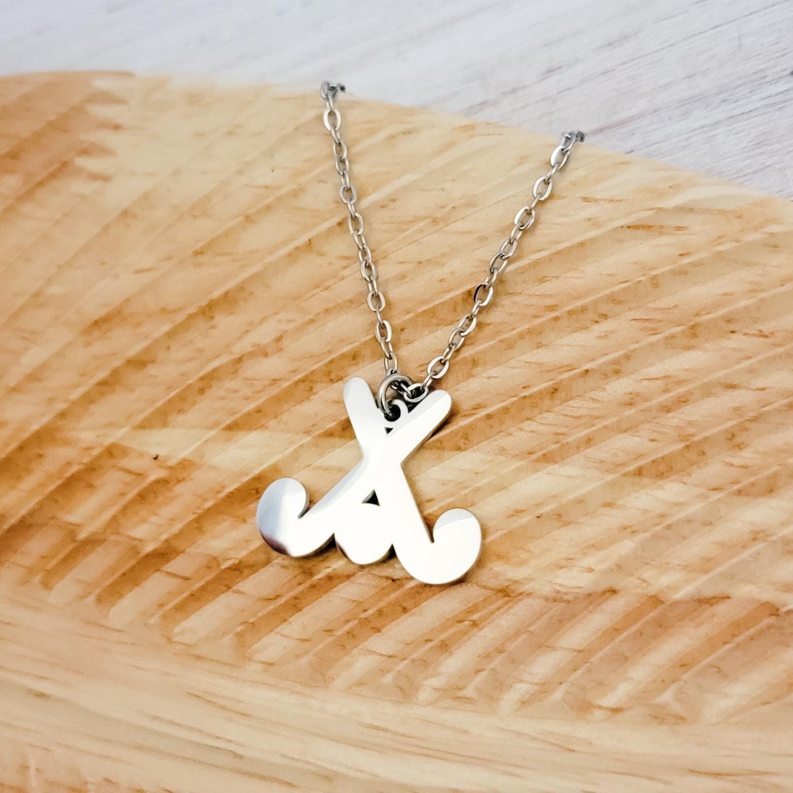 Field Hockey Pendant Necklace (Silver or Gold), Metal Blank 84 - 