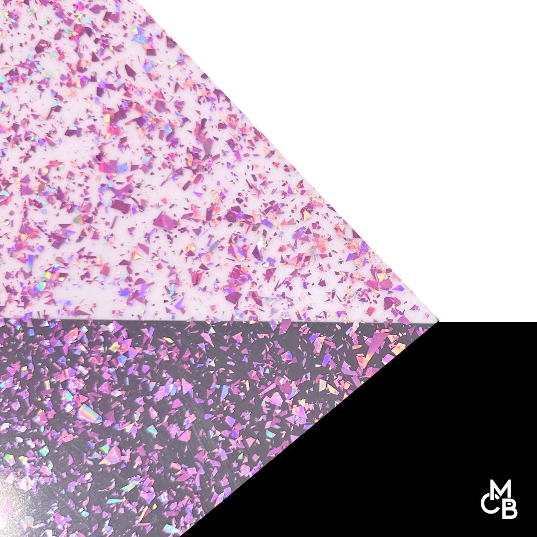 Flake Glitter Cast Acrylic Sheets | 1/8