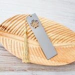 Flower Cutout Bookmark (Silver), Includes Tassel, 1 Piece, Metal Blank 71 - 