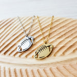 Football Pendant Necklace (Silver, Gold, or Black), 1 Total, Metal Blank 79 - 