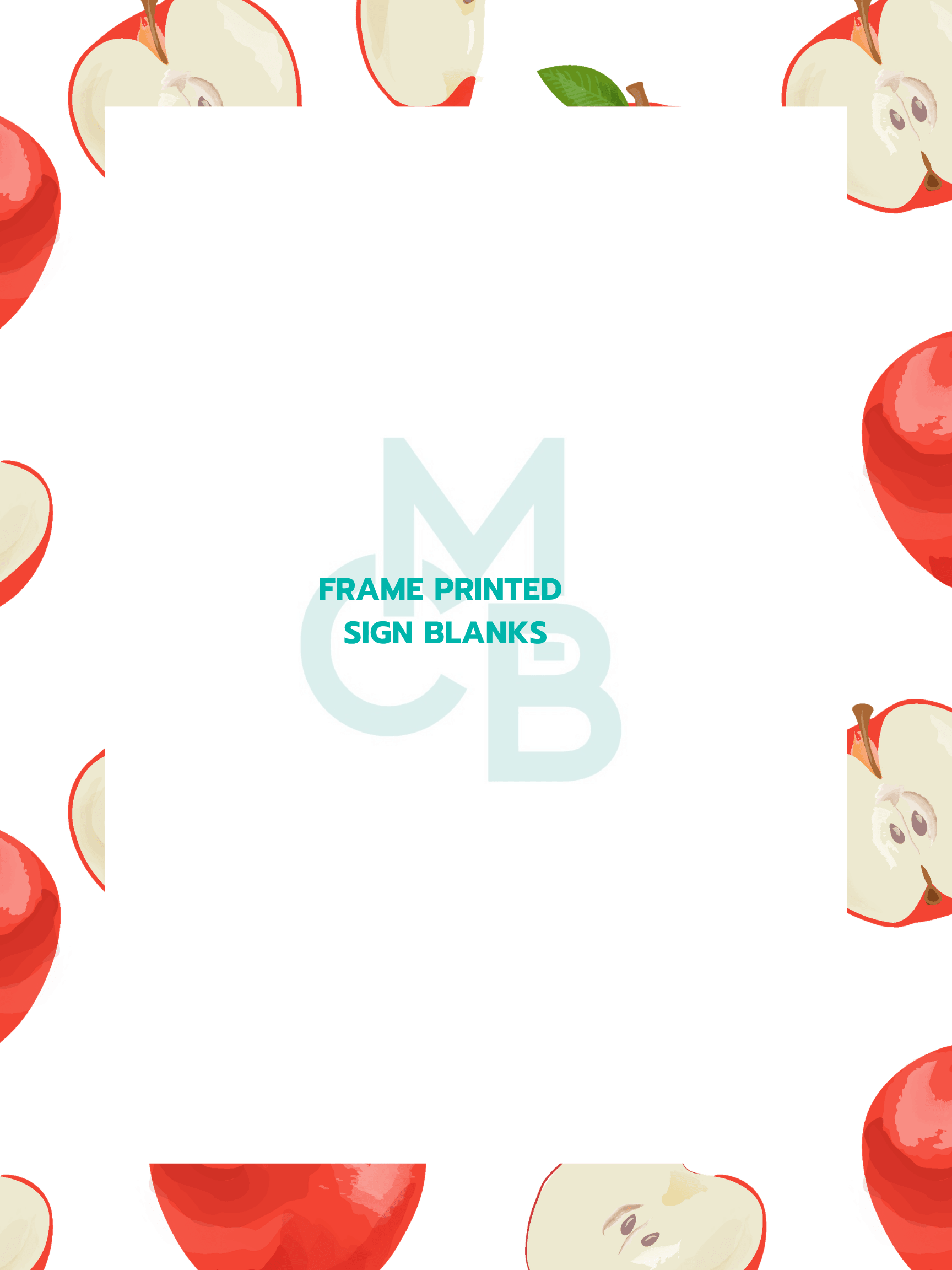 Frame Printed Acrylic Sign Blanks | Apples - Acrylic Blanks