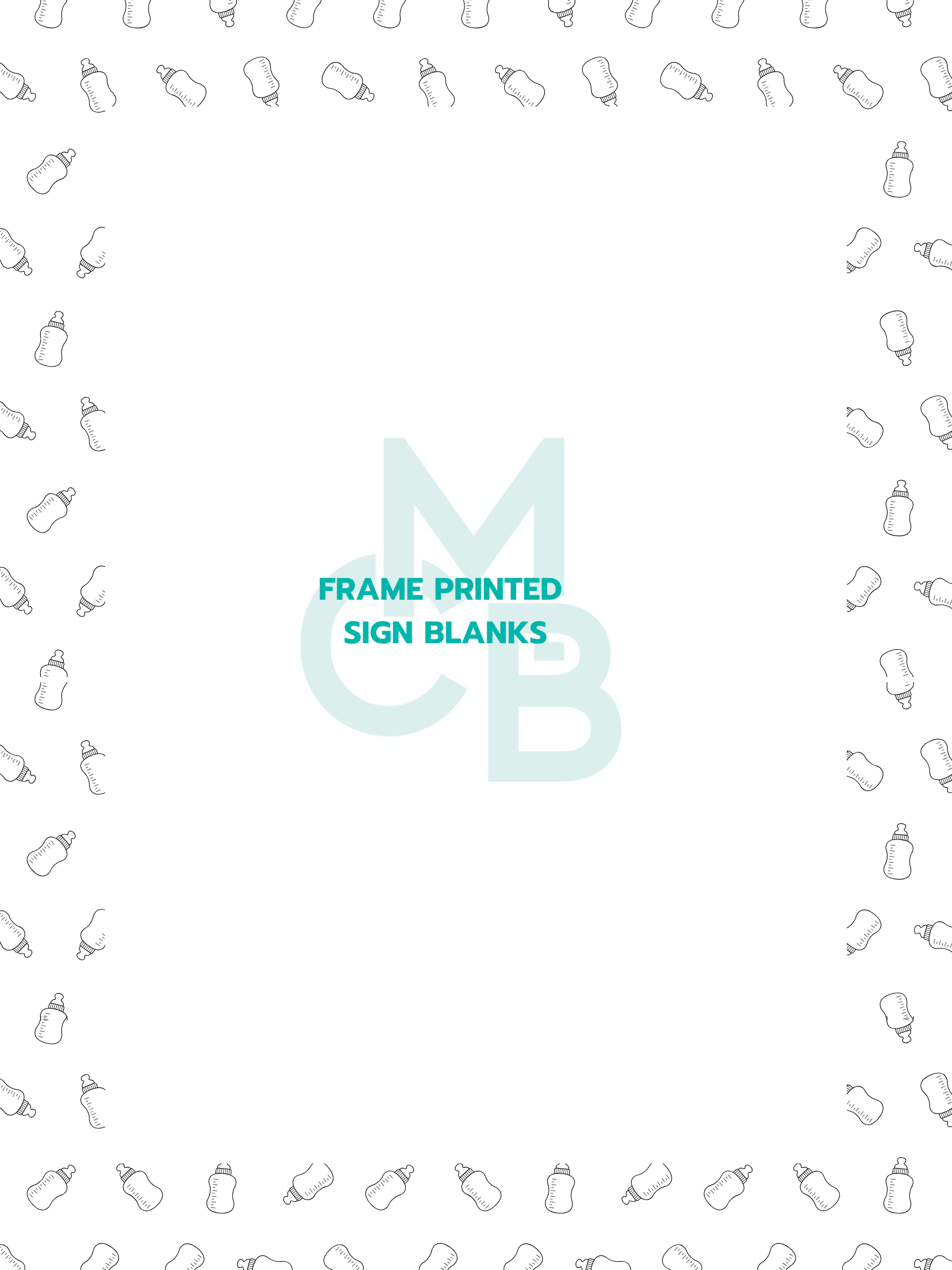 Frame Printed Acrylic Sign Blanks | Baby Bottles - Acrylic Blanks