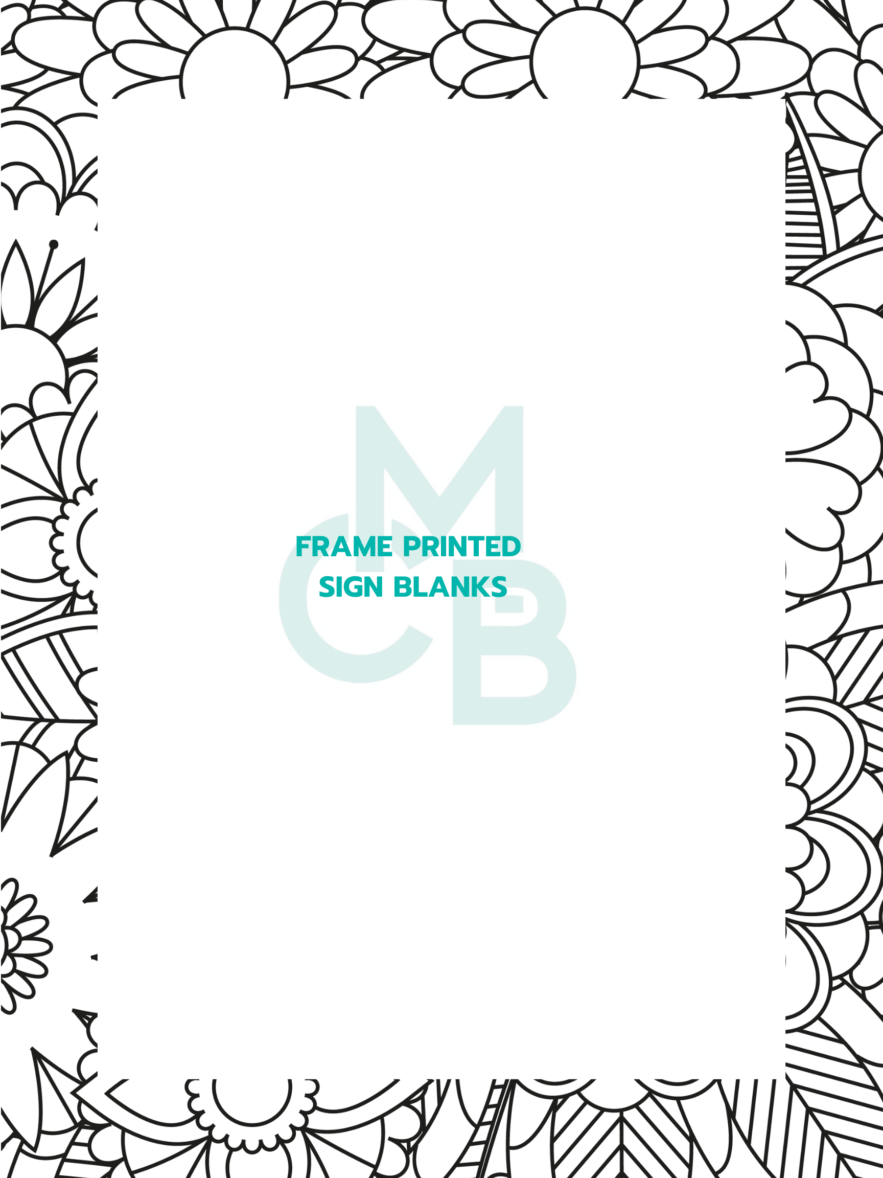 Frame Printed Acrylic Sign Blanks | Black Line Art - Acrylic Blanks