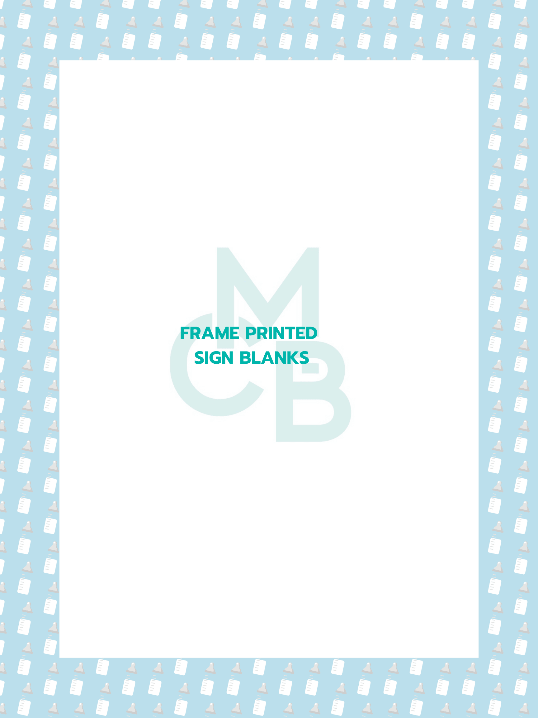 Frame Printed Acrylic Sign Blanks | Blue Baby Bottles - Acrylic Blanks