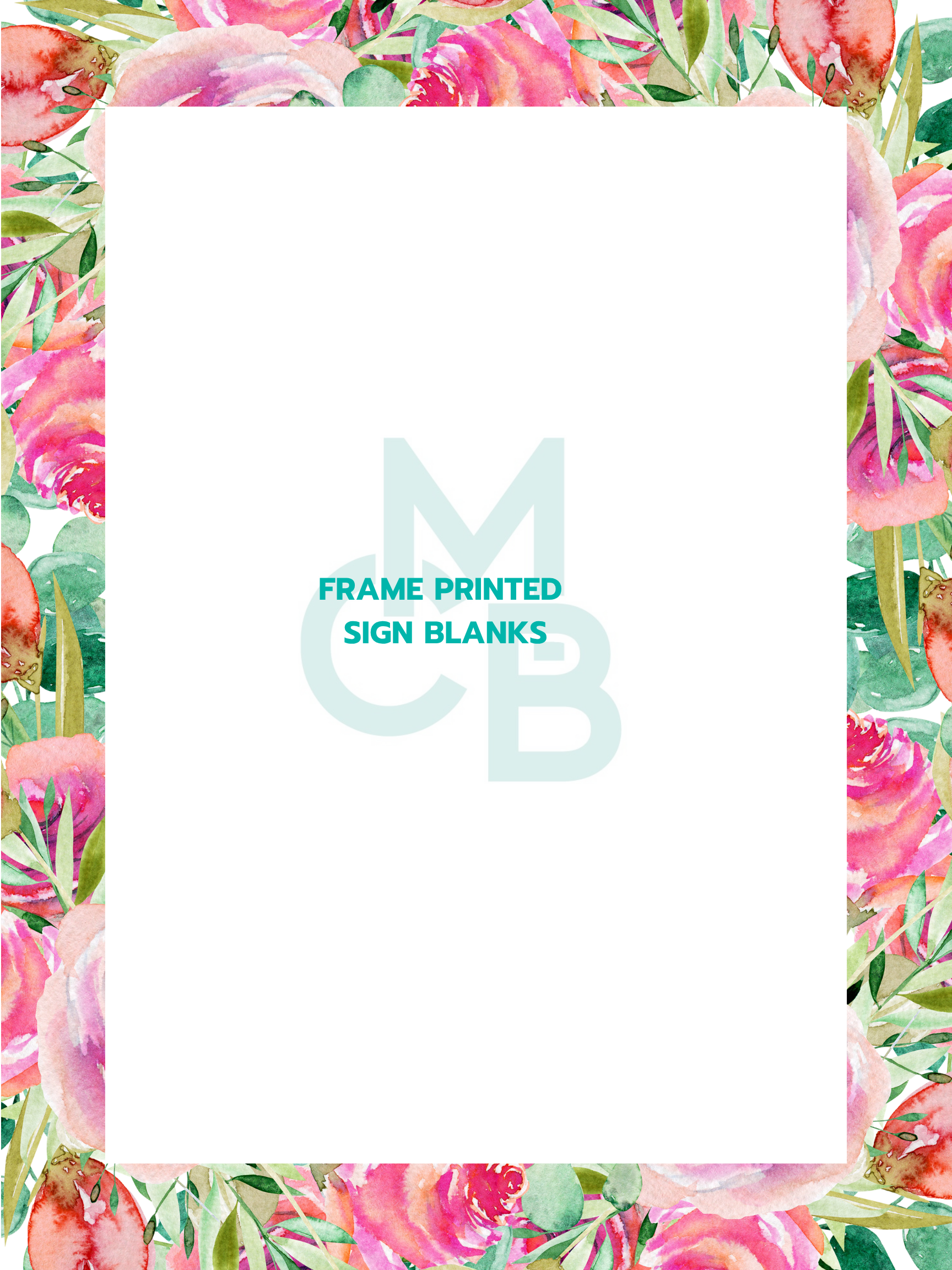 Frame Printed Acrylic Sign Blanks | Bold Pink - Acrylic Blanks