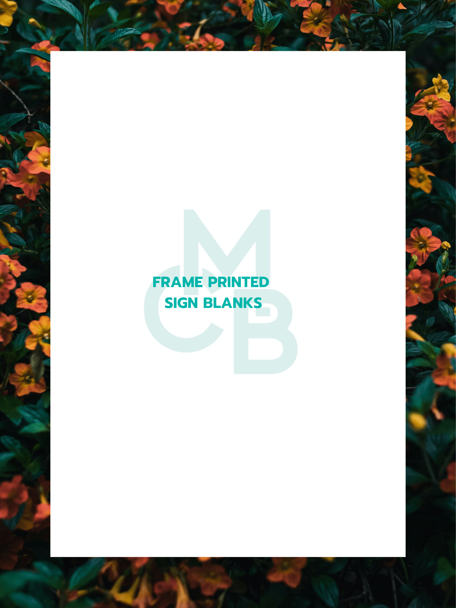 Frame Printed Acrylic Sign Blanks | Dark Garden - Acrylic Blanks