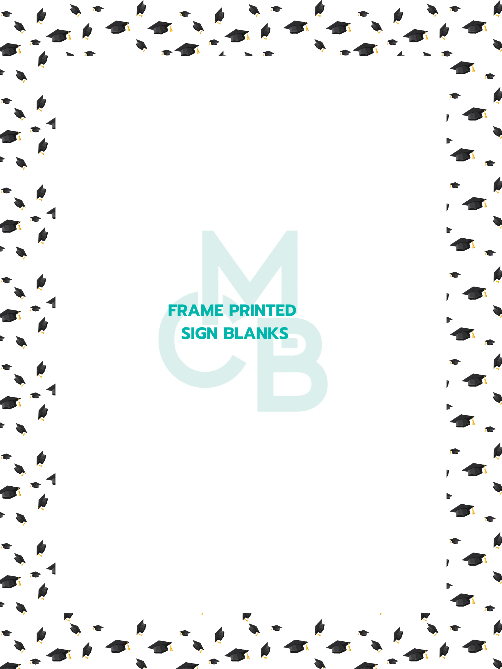Frame Printed Acrylic Sign Blanks | Graduation Caps - Acrylic Blanks