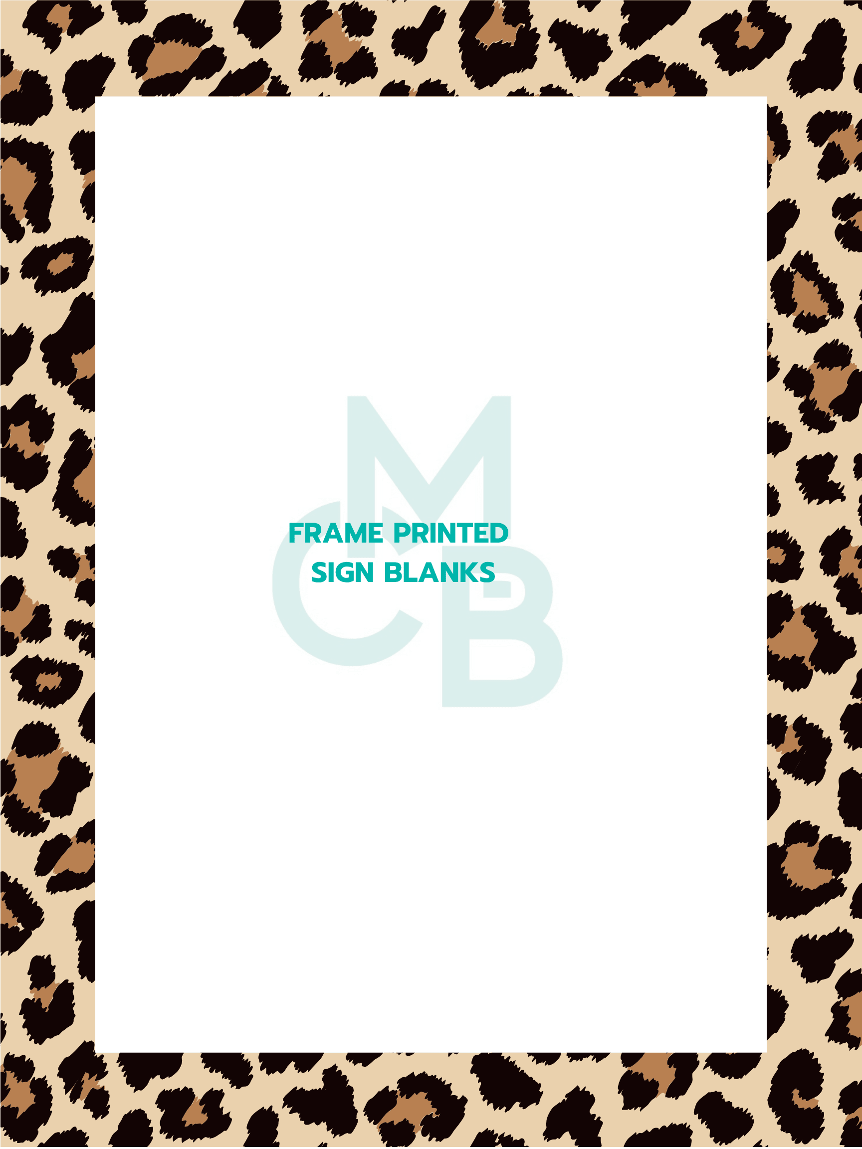 Frame Printed Acrylic Sign Blanks | Leopard - Acrylic Blanks