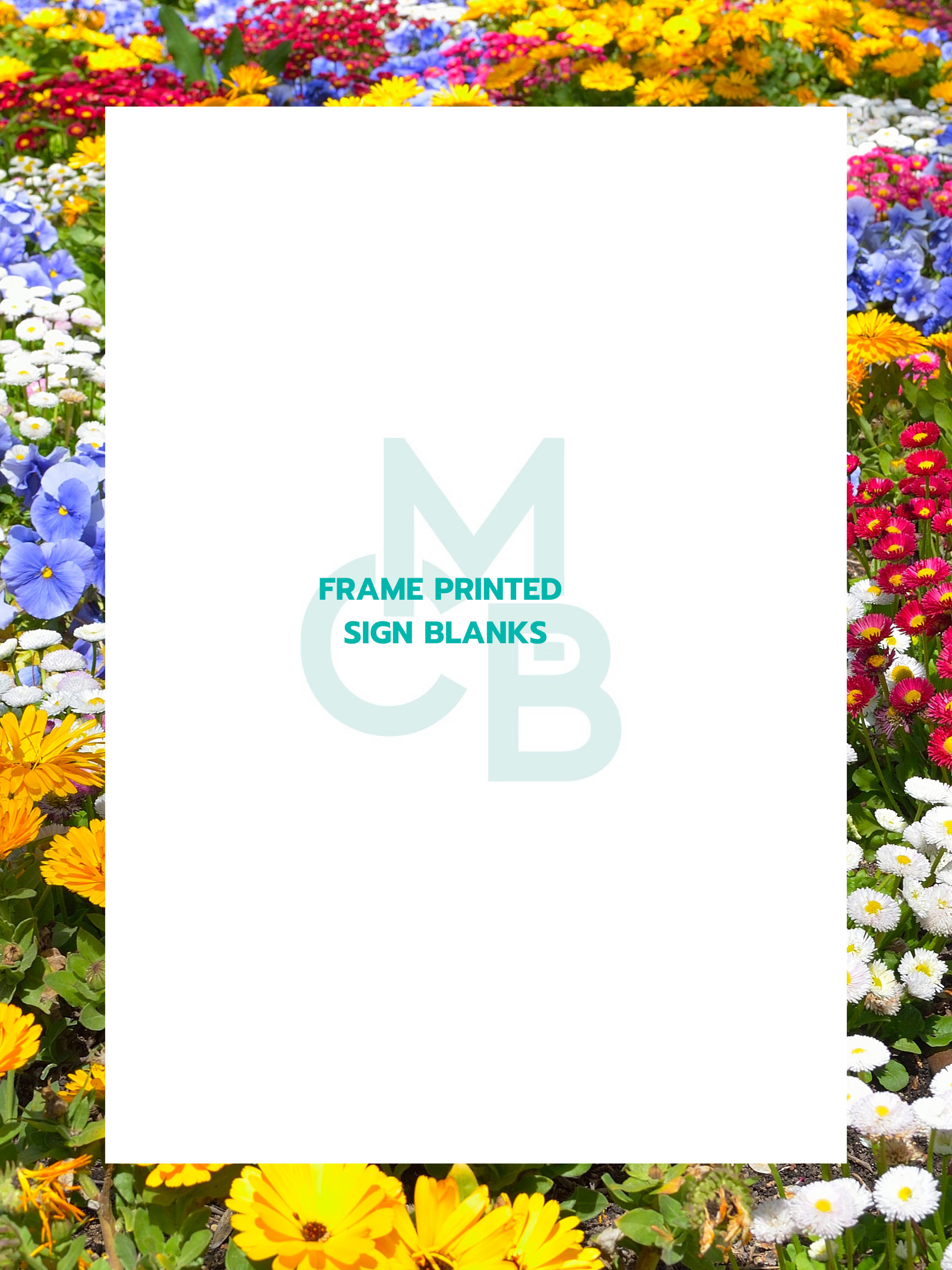 Frame Printed Acrylic Sign Blanks | Wildflower Garden - Acrylic Blanks
