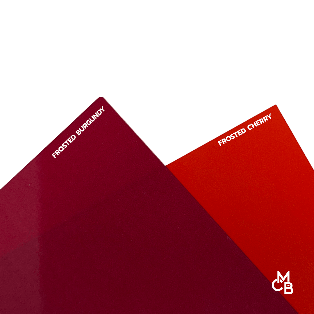 Frosted Burgundy Cast Acrylic Sheets Both Sides Matte | Frosted Acrylic Sheet | CMB Acrylic