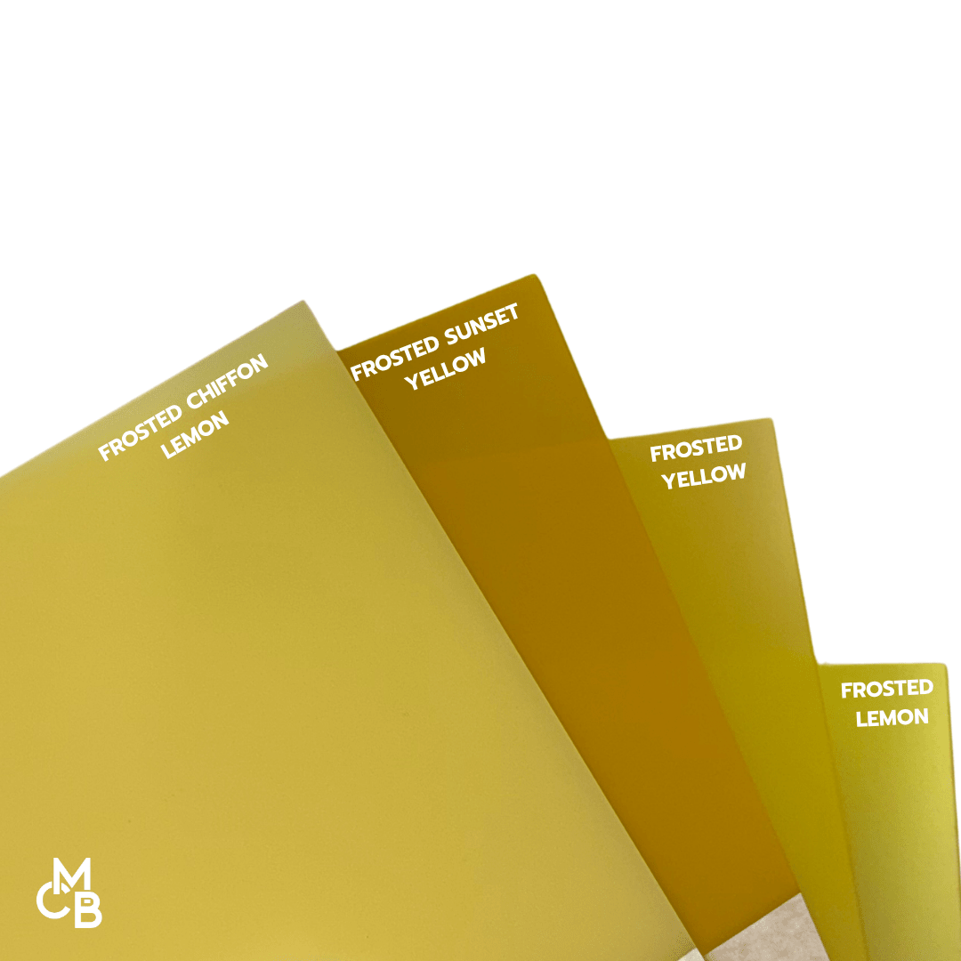 Frosted Chiffon Lemon Cast Acrylic | Frosted Acrylic Sheet | CMB Acrylic